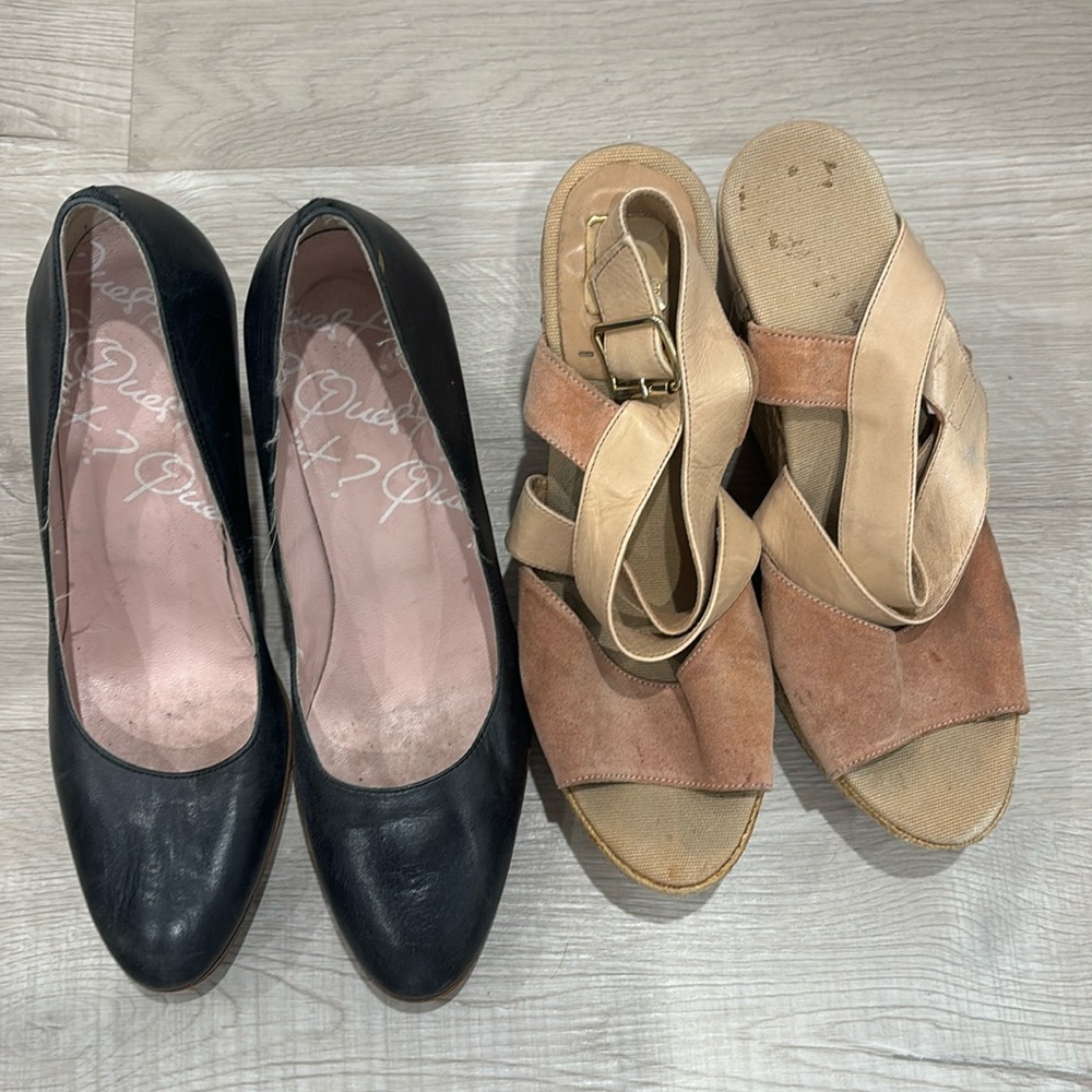 Two pairs of shoes for sales $12.- each